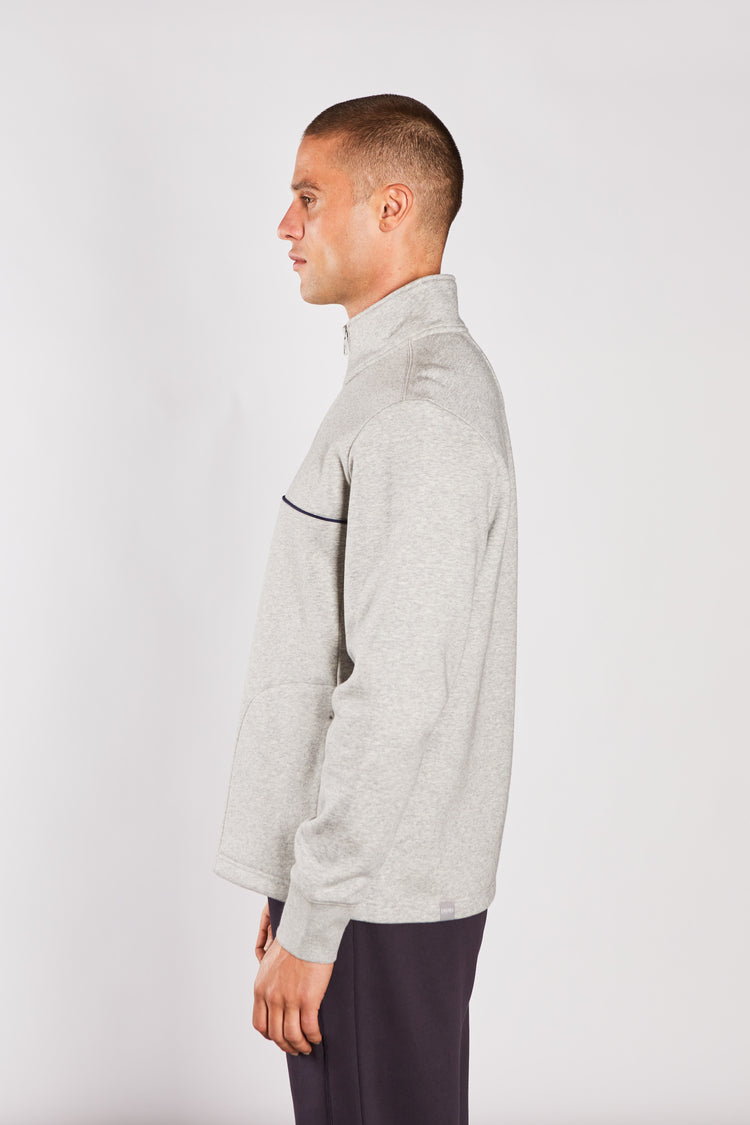Allen Half Zip Dragon Grey Marl