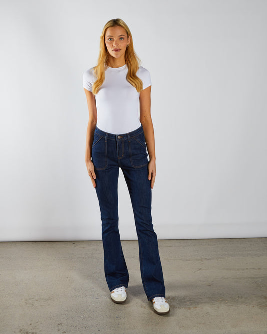 Gina HR Bootleg Blue Selvedge