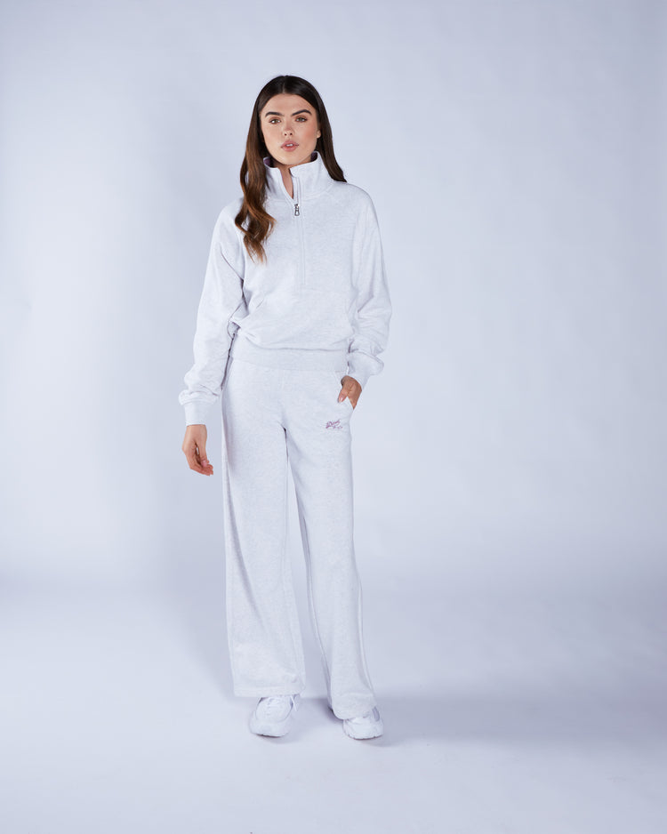 Annie Half Zip Grey Marl