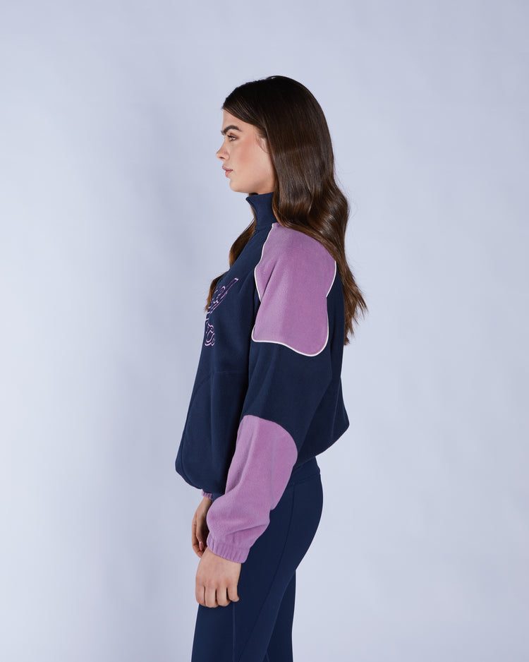Avi Fleece Half Zip Navy Blossom