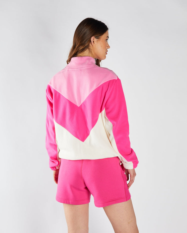 Amandine Fleece Zipper Multi Pink
