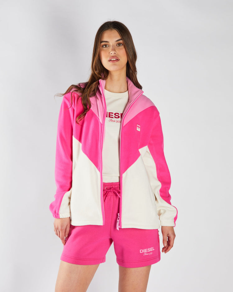 Amandine Fleece Zipper Multi Pink