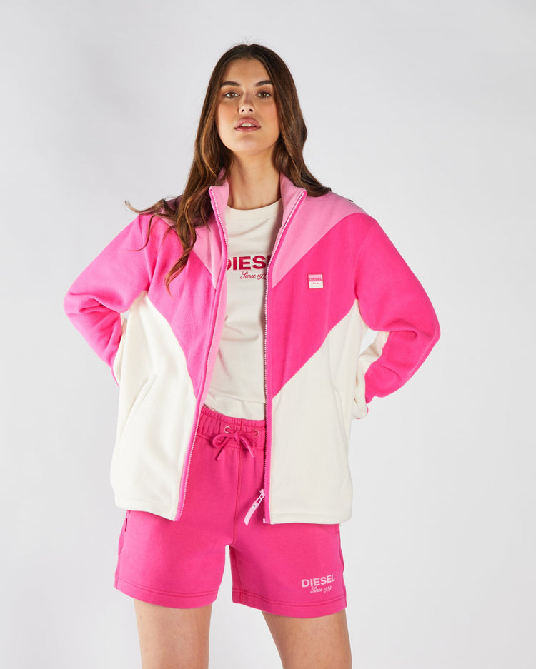 Amandine Fleece Zipper Multi Pink