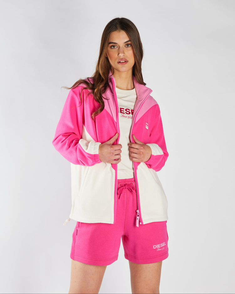 Amandine Fleece Zipper Multi Pink