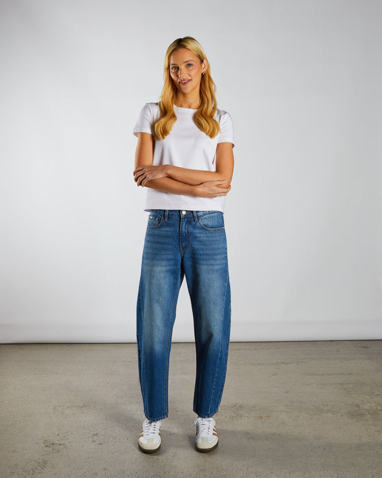 Yvette Barrel Fit Blue