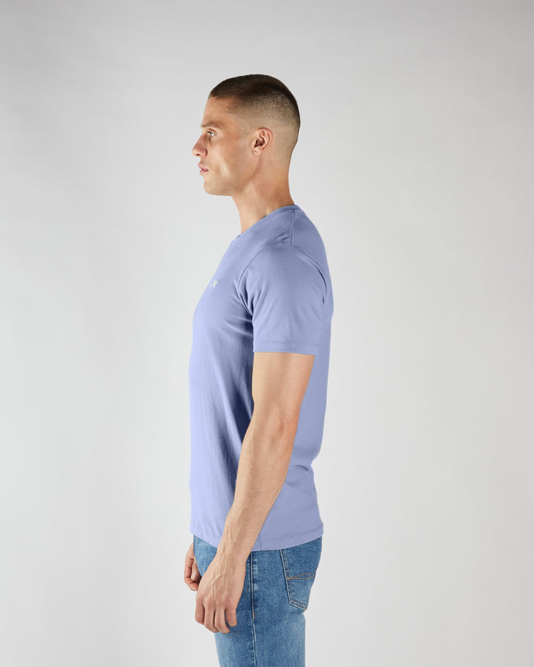 Basic Caden O Neck Tee Court Blue