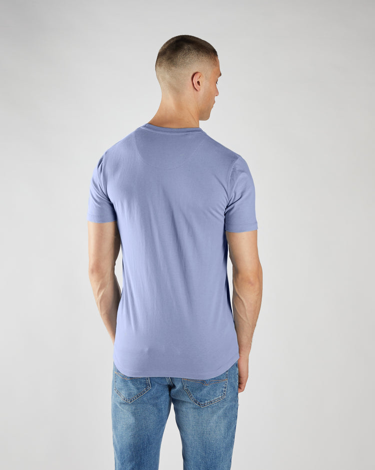 Basic Caden O Neck Tee Court Blue