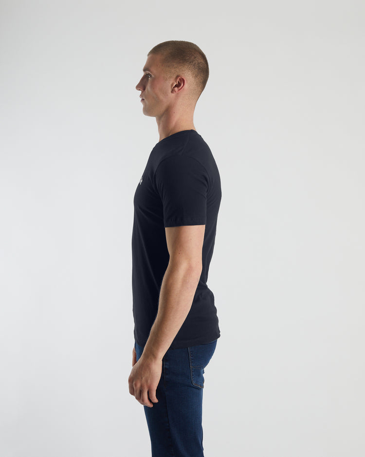 Basic Caden O Neck Tee Midnight Blue