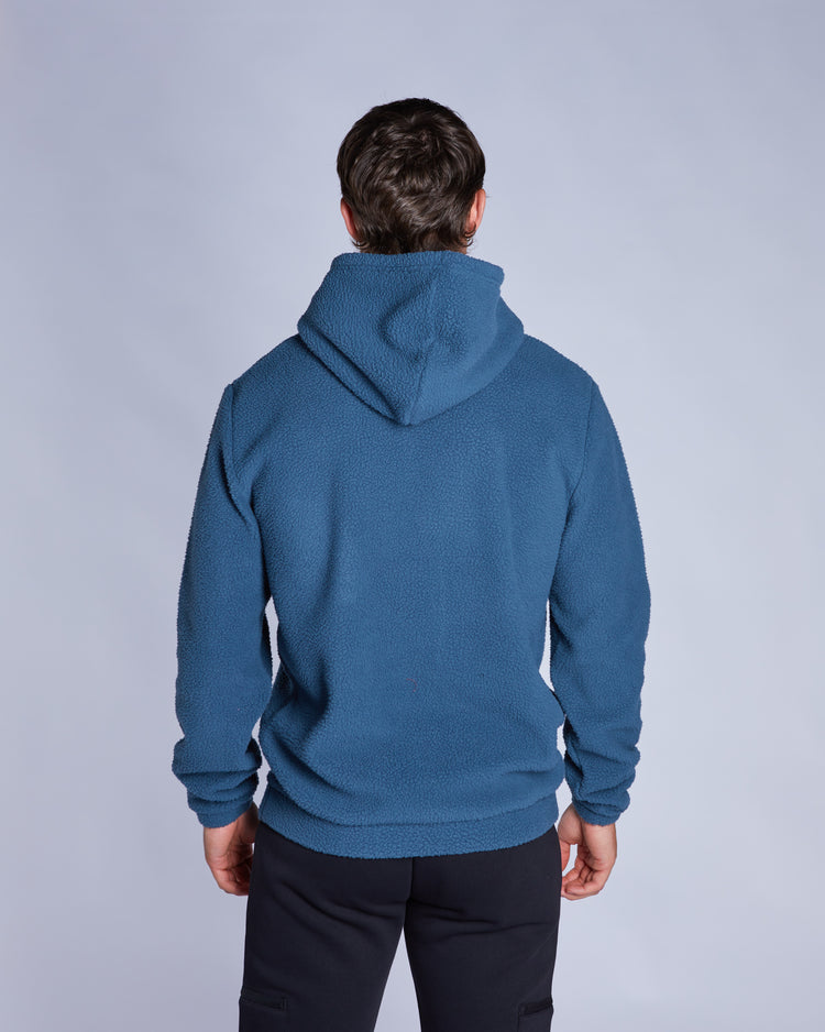 Bernardo Borg Fleece Hoodie Steel Blue