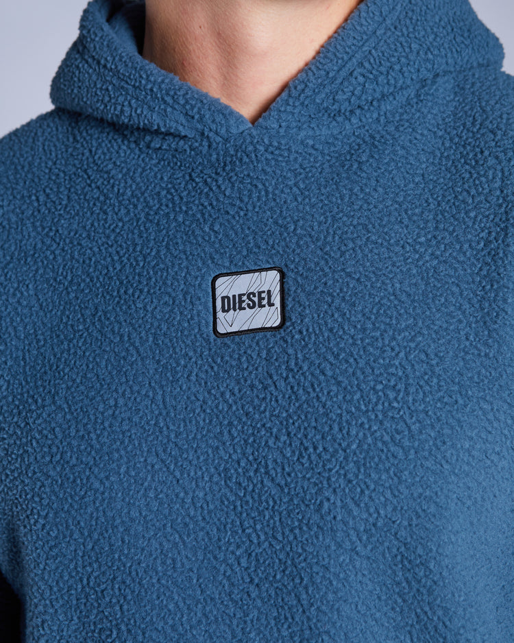 Bernardo Borg Fleece Hoodie Steel Blue