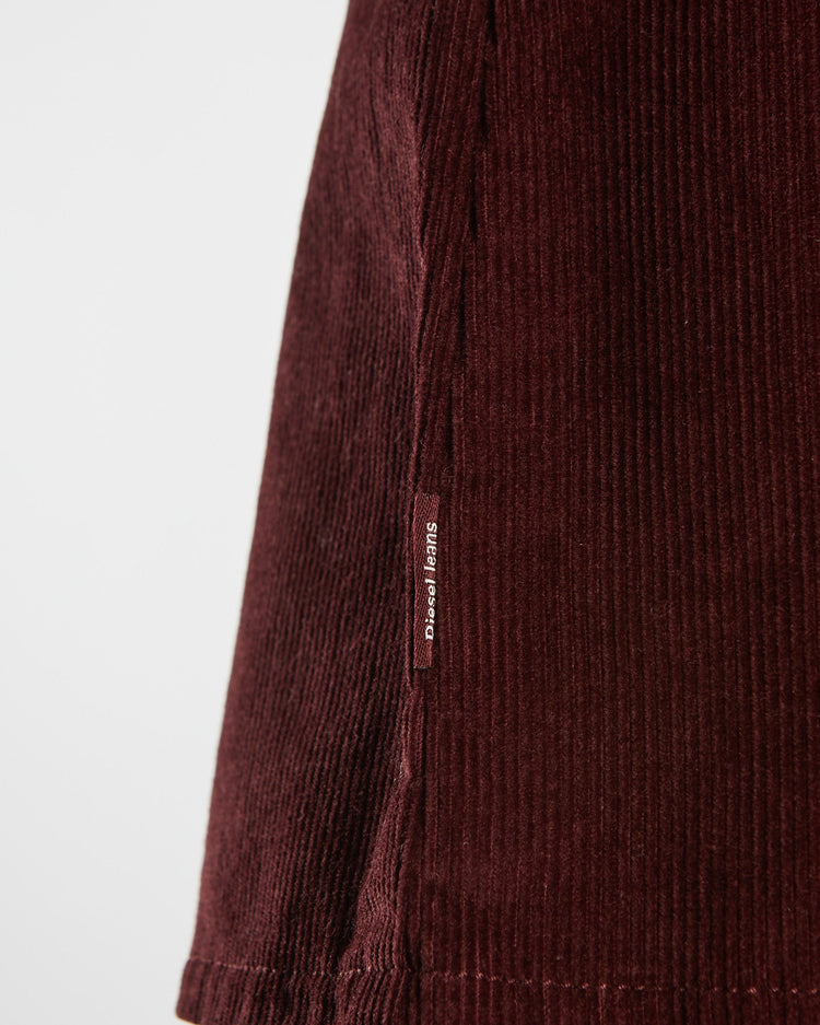 Bijou Cord Dress Deep Cherry