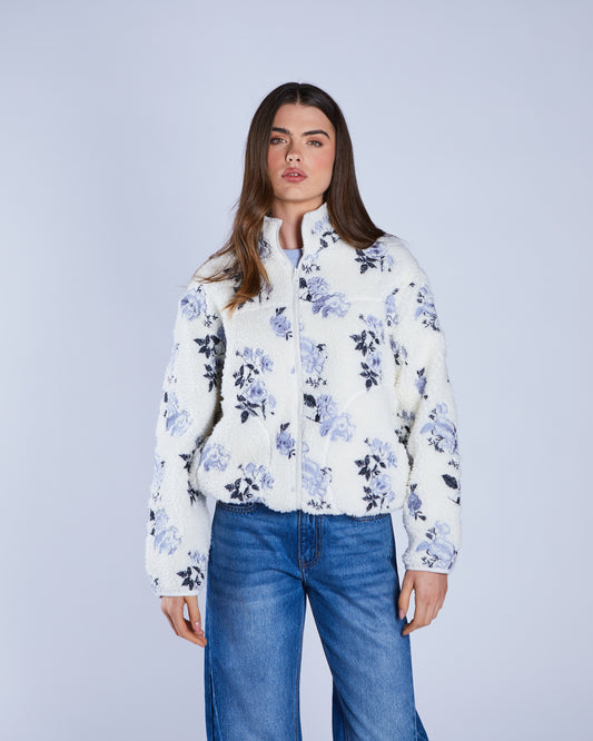 Bjork Borg Fleece Jacket Chalk