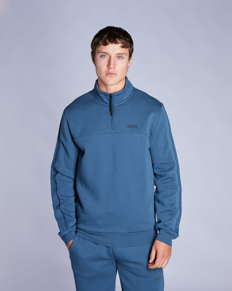 Bridge Half Zip Steel Blue
