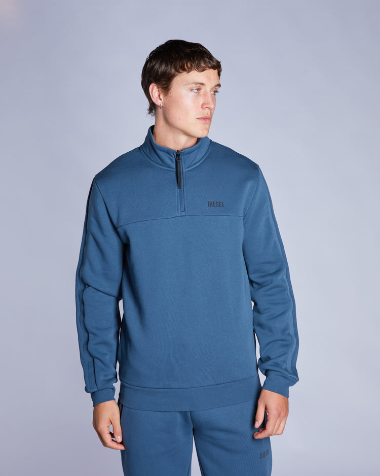 Bridge Half Zip Steel Blue