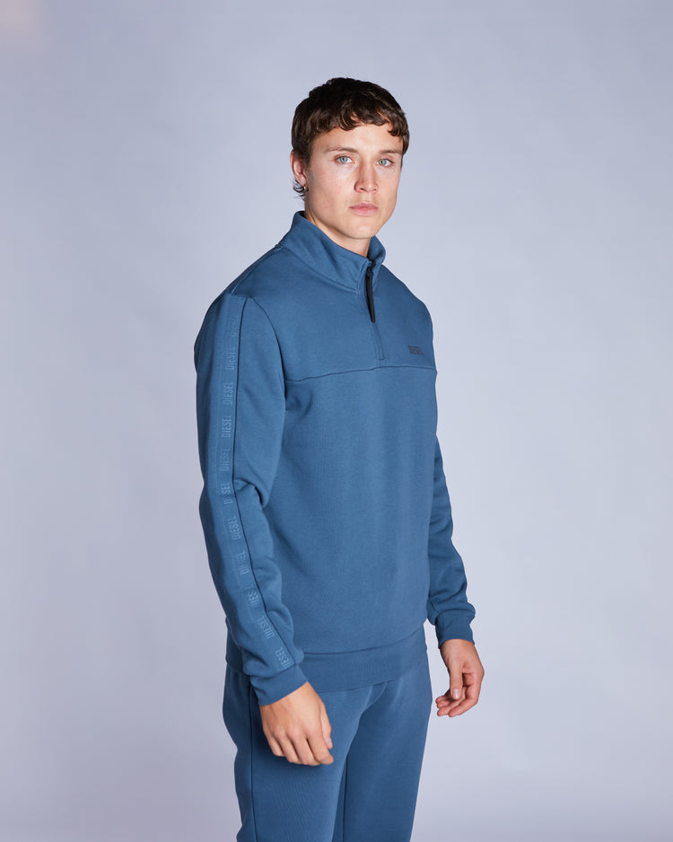 Bridge Half Zip Steel Blue