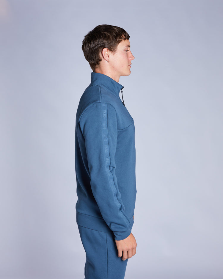 Bridge Half Zip Steel Blue