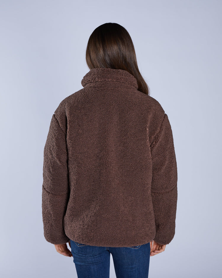 Brie Borg Fleece Jacket Pudding Brown