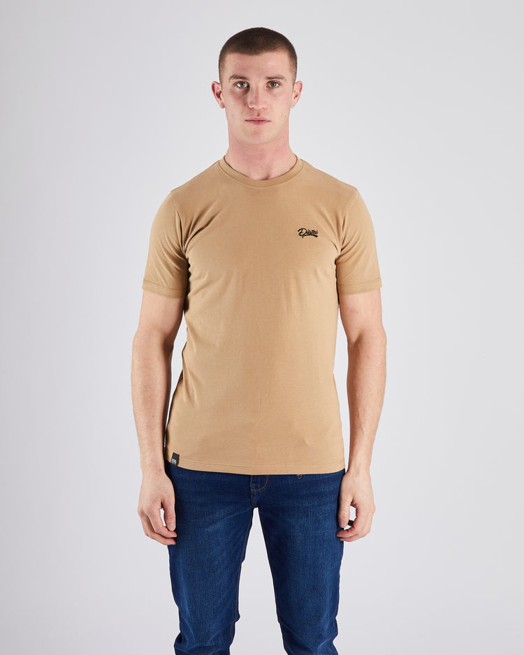 Basic Caden O Neck Tee Cuban Brown