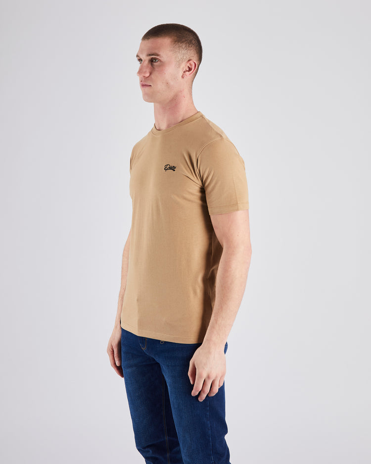 Basic Caden O Neck Tee Cuban Brown