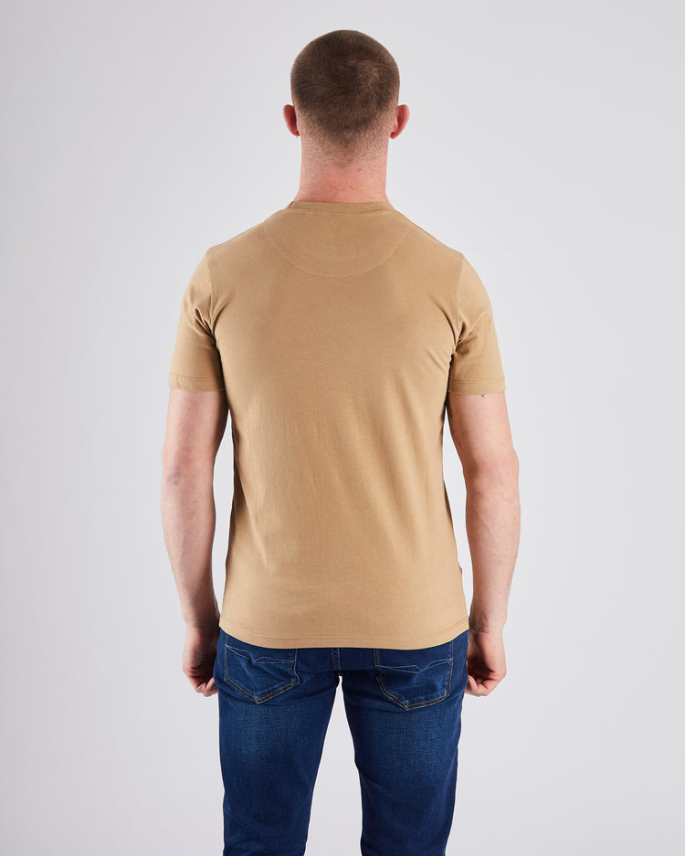 Basic Caden O Neck Tee Cuban Brown