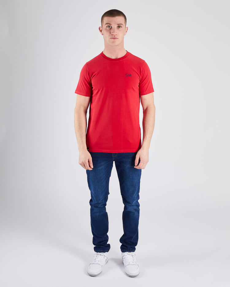 Basic Caden O Neck Tee Barbados Cherry