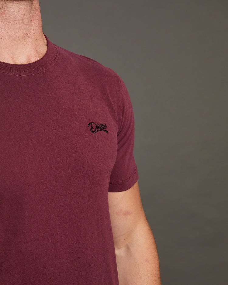 Basic Caden O Neck Tee Wine Port