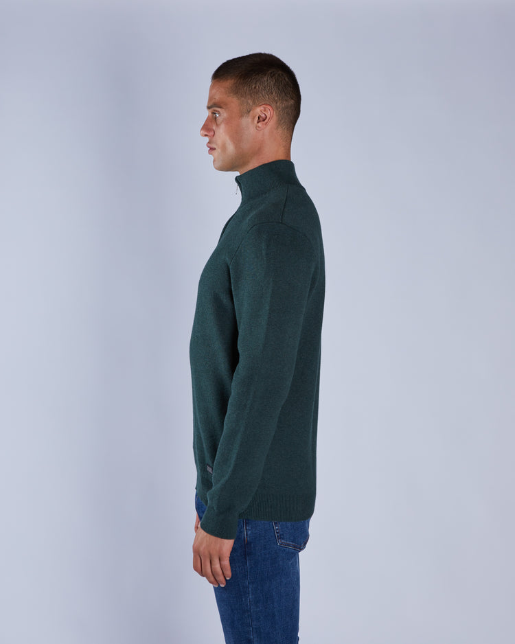 Colter Half Zip College Green Marl