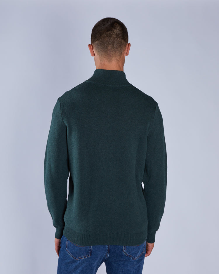 Colter Half Zip College Green Marl