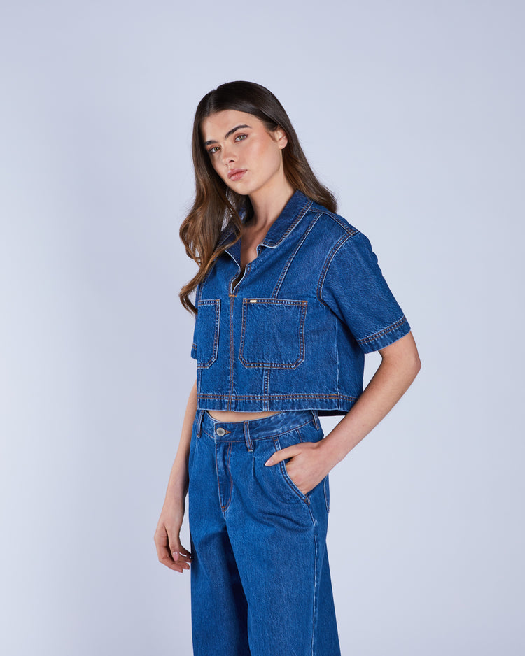 Daisy Shirt Medium Blue