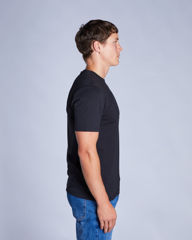 Devyn Tee Black Tar