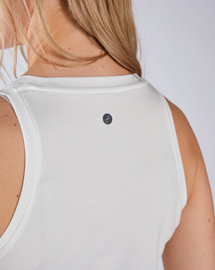 Deya Racer Back Vest Ivory