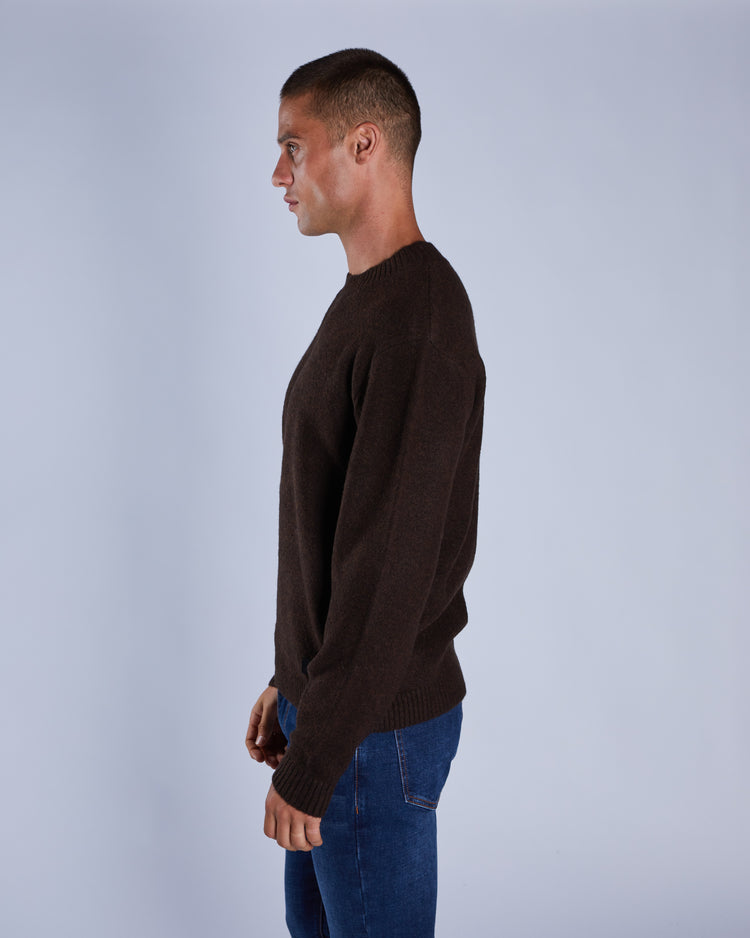Domenico Sweater Dark Chocolate Marl