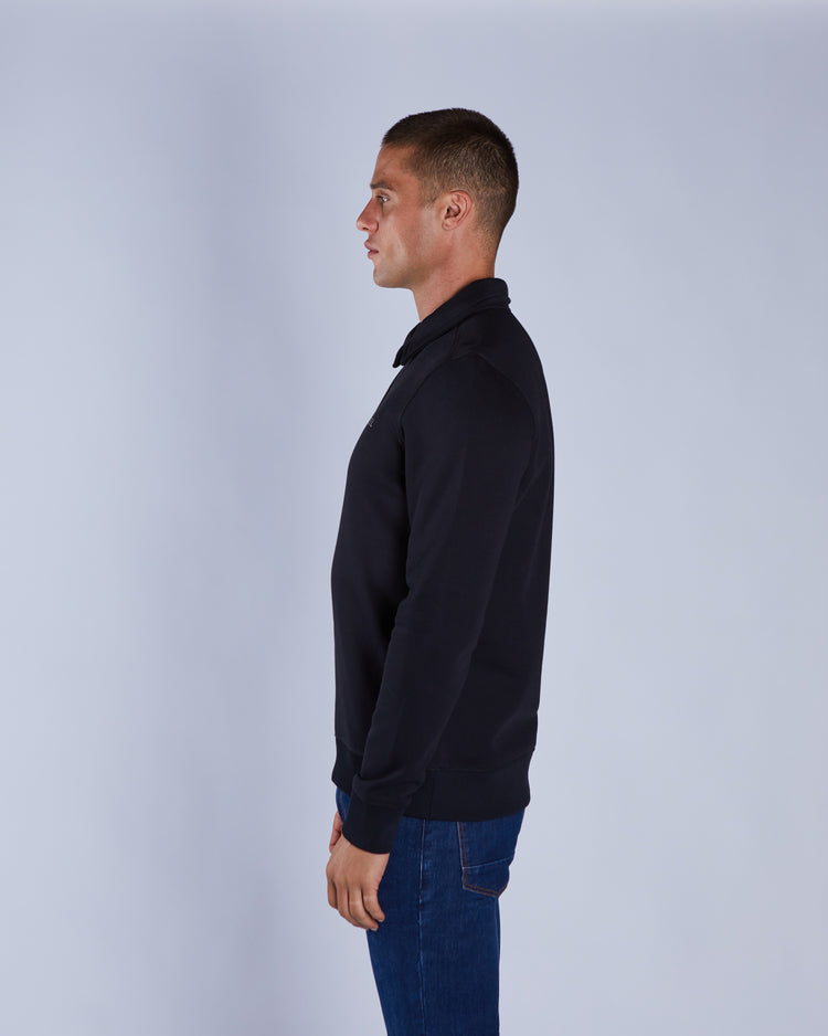 Doug Half Zip Black Tar