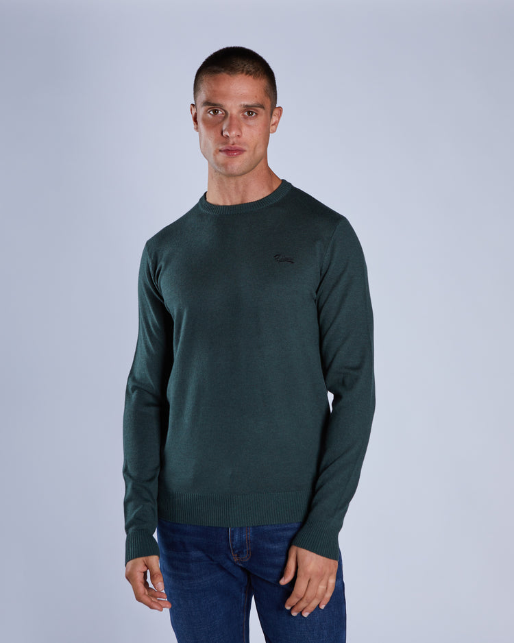 Dylan Round Neck College Green Marl