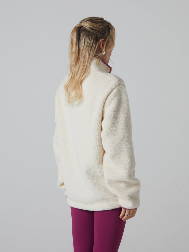 Emery Borg Fleece Zipper Ivory