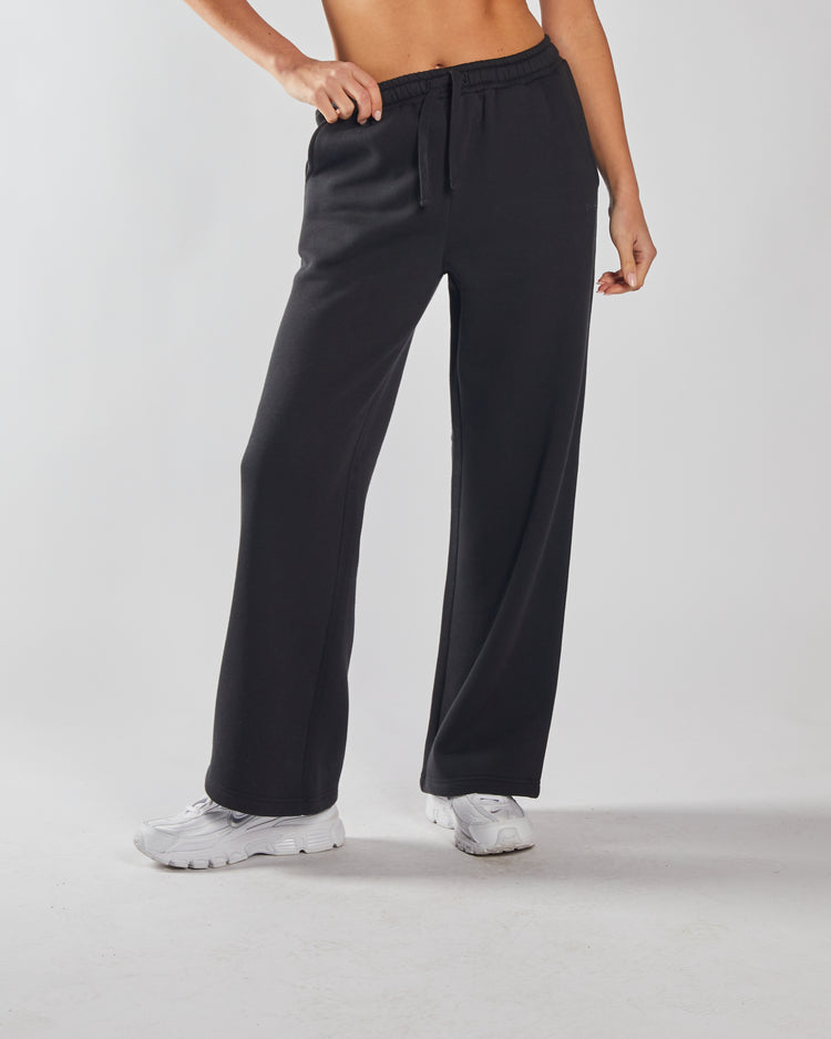 Evie Wide Leg Jogger Black