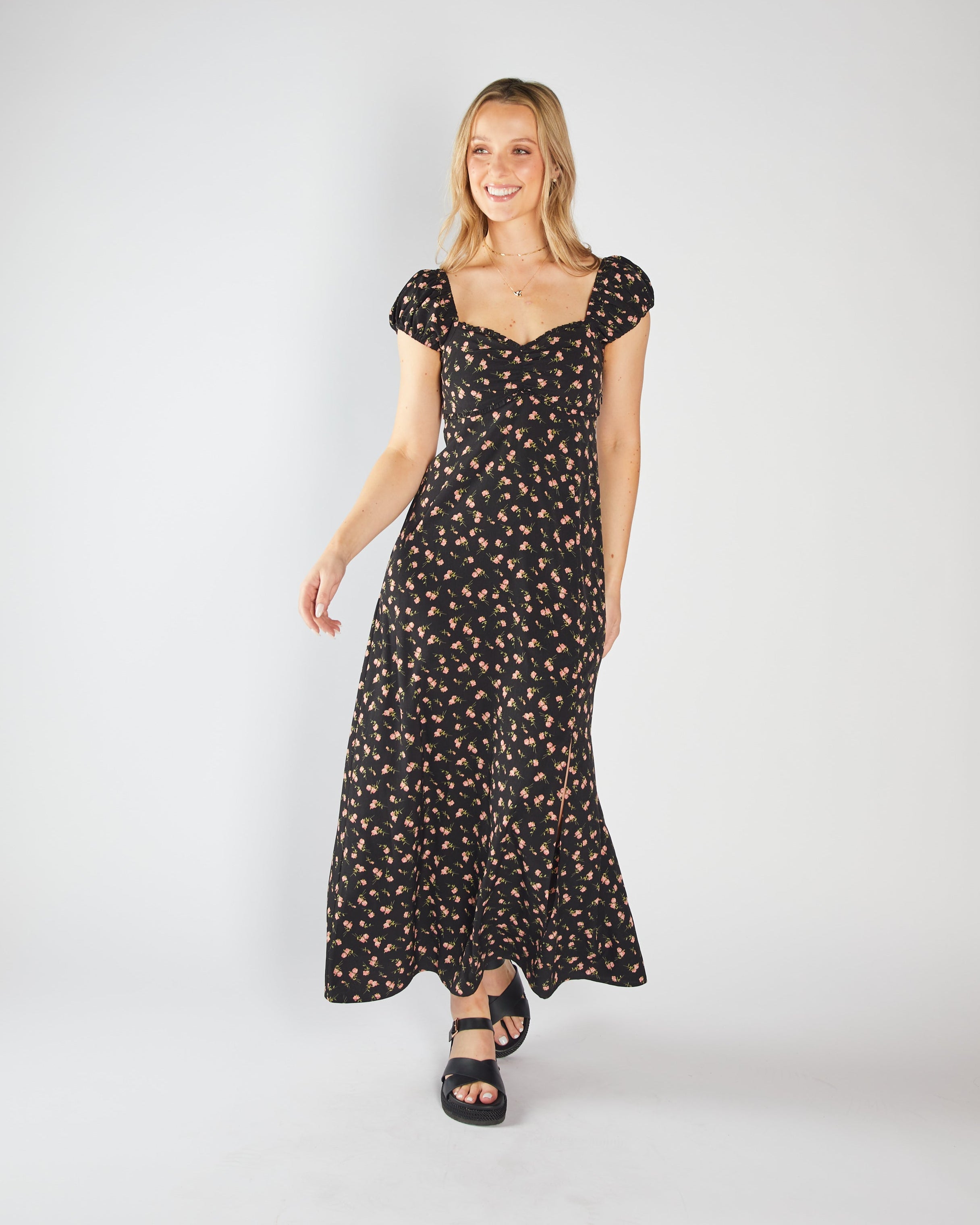 knee length dresses for ladies Fran Midi Dress in Denim main image 0