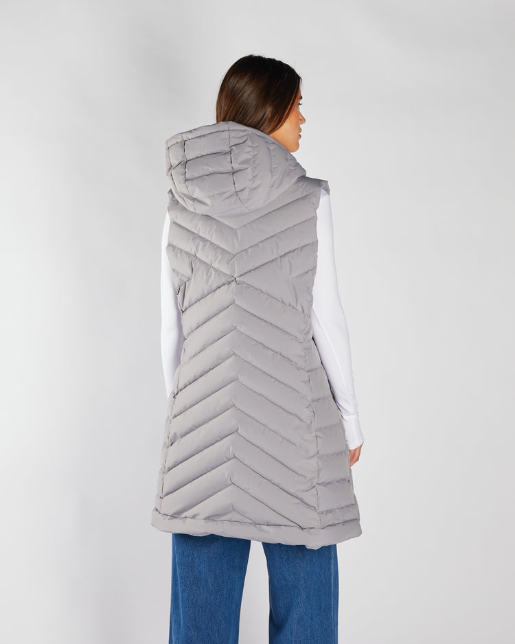 Flor Gilet Grey Blue