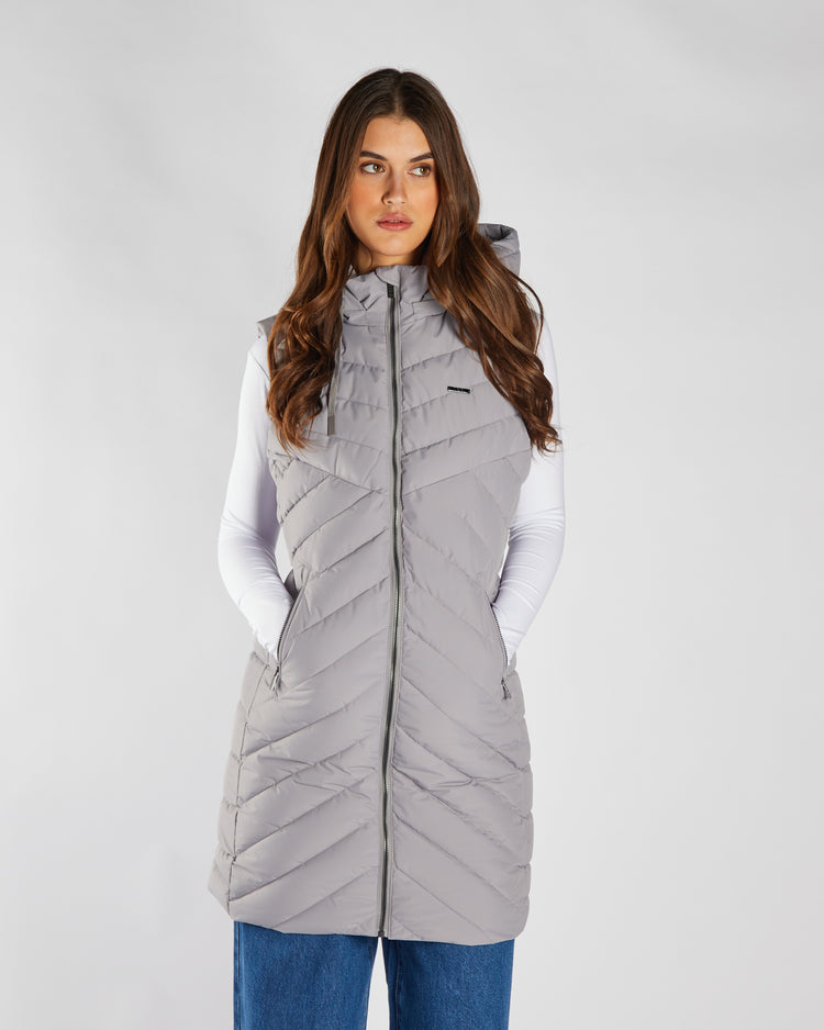 Flor Gilet Grey Blue