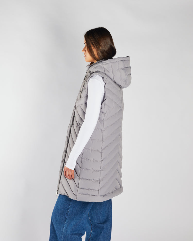 Flor Gilet Grey Blue
