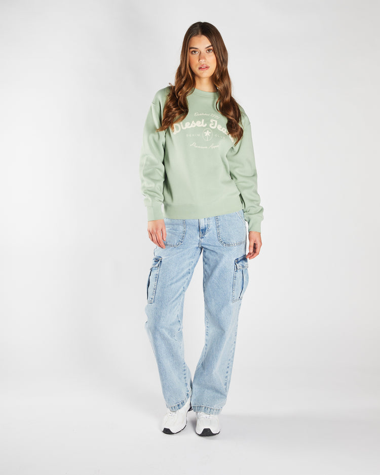 Flossy Sweatshirt Iceberg Green