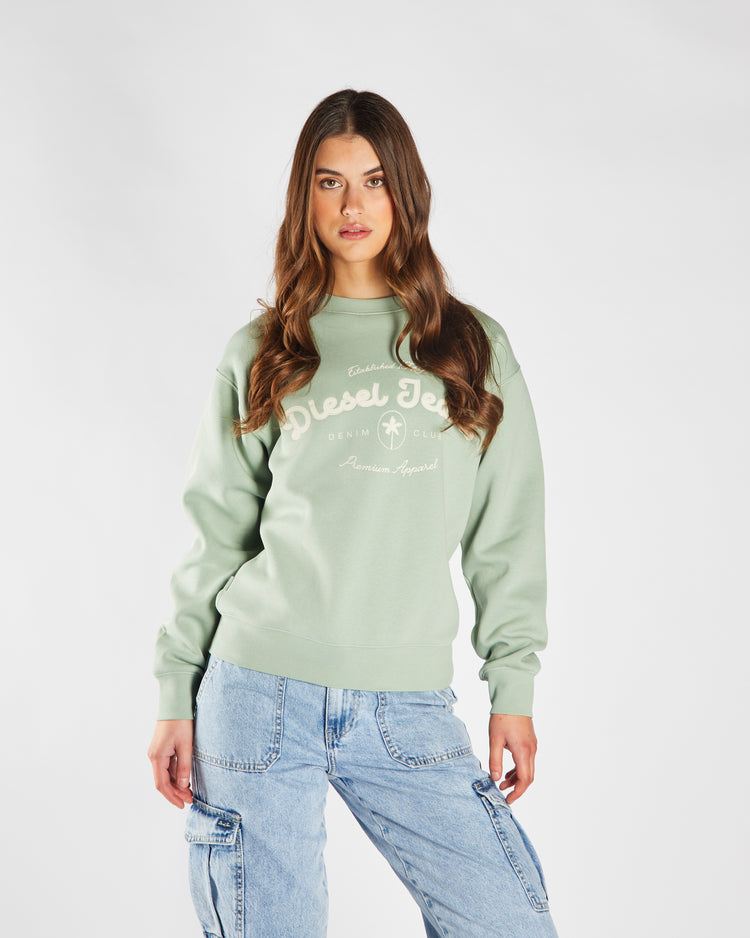 Flossy Sweatshirt Iceberg Green