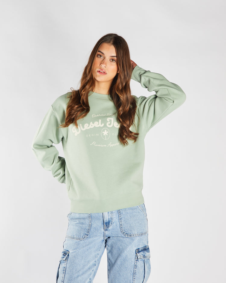 Flossy Sweatshirt Iceberg Green