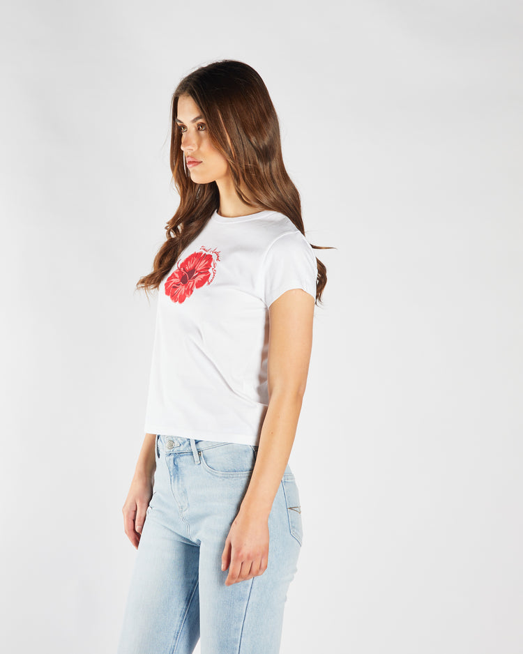 Fuchsia Tee Dove White