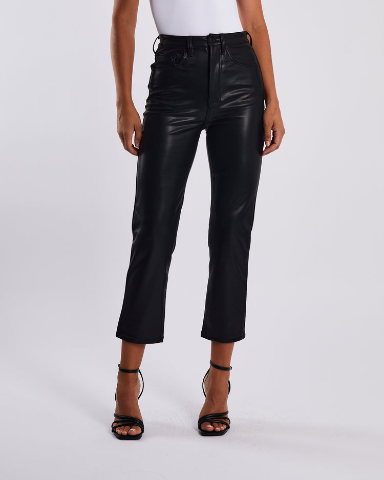 Gabby Straight Leg Leather Look