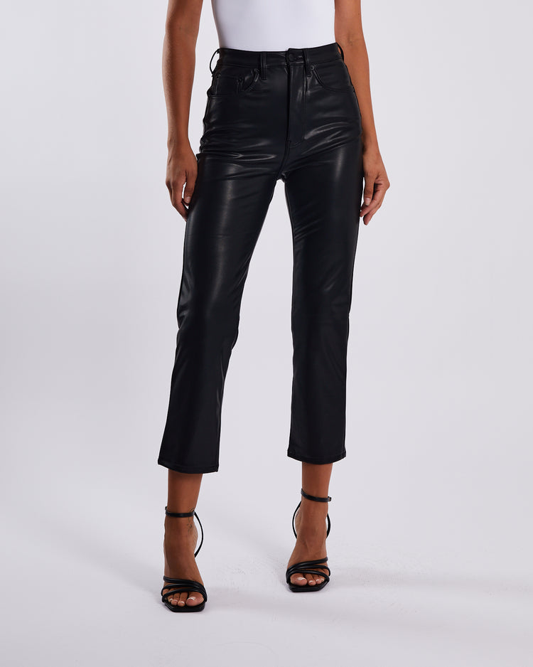 Gabby Straight Leg Leather Look