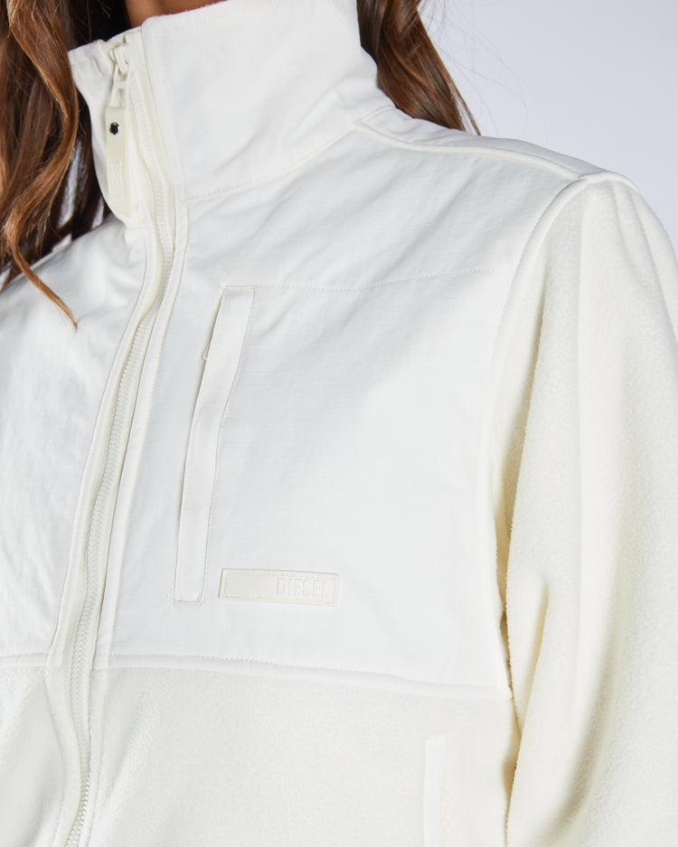 Gilly Fleece Hybrid Jacket Soft Ivory