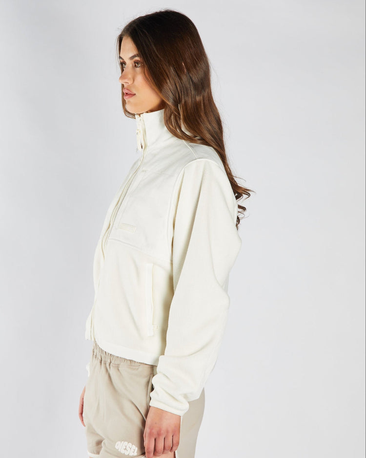 Gilly Fleece Hybrid Jacket Soft Ivory