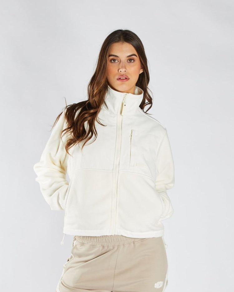 Gilly Fleece Hybrid Jacket Soft Ivory
