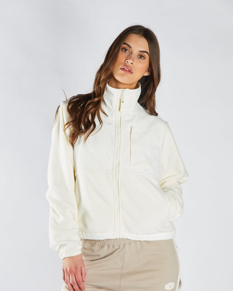 Gilly Fleece Hybrid Jacket Soft Ivory